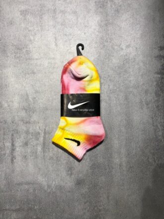 جوراب مچی اسپرت برند NIKE طرح آبرنگی حوله ای